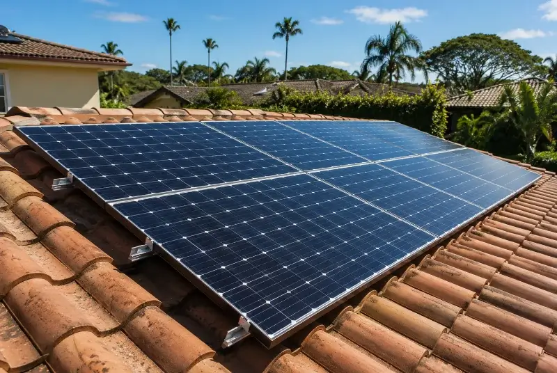 Installation de panneaux solaires aux Sables-d'Olonne
